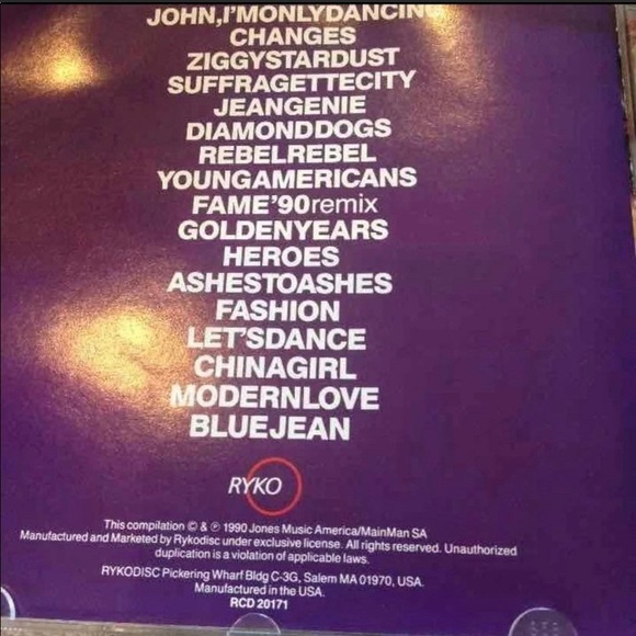 David Bowie Changes cd - Picture 3 of 3